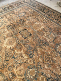 10'7 x 13'4 Antique Persian Mahal rug #2217 / 11x13 Vintage Rug - Blue Parakeet Rugs