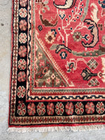 4'4 x 10'4 Vintage Mahal rug #718ML / 4x10 Vintage Rug - Blue Parakeet Rugs