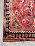 4'4 x 10'4 Vintage Mahal rug #718ML / 4x10 Vintage Rug - Blue Parakeet Rugs
