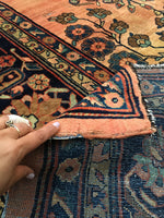 10'5 x 16'1 oversize antique Persian Lilihan rug (#1020) - Blue Parakeet Rugs