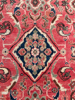 4'4 x 10'4 Vintage Mahal rug #718ML / 4x10 Vintage Rug - Blue Parakeet Rugs