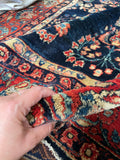4'5 x 6'10 Antique Persian Mohajeran Sarouk #2533 - Blue Parakeet Rugs