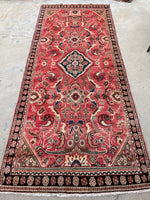 4'4 x 10'4 Vintage Mahal rug #718ML / 4x10 Vintage Rug - Blue Parakeet Rugs