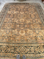 10'7 x 13'4 Antique Persian Mahal rug #2217 / 11x13 Vintage Rug - Blue Parakeet Rugs