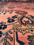 10'5 x 16'1 oversize antique Persian Lilihan rug (#1020) - Blue Parakeet Rugs