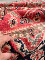 4'4 x 10'4 Vintage Mahal rug #718ML / 4x10 Vintage Rug - Blue Parakeet Rugs