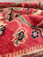 4'4 x 10'4 Vintage Mahal rug #718ML / 4x10 Vintage Rug - Blue Parakeet Rugs