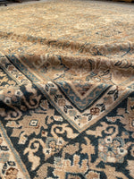 10'7 x 13'4 Antique Persian Mahal rug #2217 / 11x13 Vintage Rug - Blue Parakeet Rugs