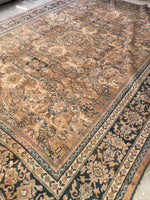 10'7 x 13'4 Antique Persian Mahal rug #2217 / 11x13 Vintage Rug - Blue Parakeet Rugs