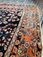 4'5 x 6'10 Antique Persian Mohajeran Sarouk #2533 - Blue Parakeet Rugs