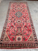4'4 x 10'4 Vintage Mahal rug #718ML / 4x10 Vintage Rug - Blue Parakeet Rugs