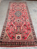 4'4 x 10'4 Vintage Mahal rug #718ML / 4x10 Vintage Rug - Blue Parakeet Rugs