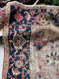 9'7 x 14'8 Antique Timeworn Persian Serapi rug #2736ML - Blue Parakeet Rugs