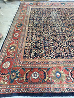 9'10 x 12'5 Midnight Blue Antique Persian Mahal (#832) - Blue Parakeet Rugs