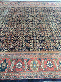 9'10 x 12'5 Midnight Blue Antique Persian Mahal (#832) - Blue Parakeet Rugs