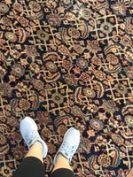 9'10 x 12'5 Midnight Blue Antique Persian Mahal (#832) - Blue Parakeet Rugs