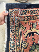 9'10 x 12'5 Midnight Blue Antique Persian Mahal (#832) - Blue Parakeet Rugs