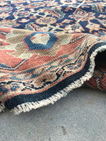 9'10 x 12'5 Midnight Blue Antique Persian Mahal (#832) - Blue Parakeet Rugs