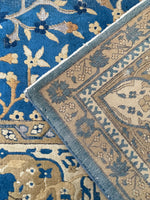 10’5 x 19’ Nature and Animal Scene Antique Indian rug #2534 / 11x19 vintage rug - Blue Parakeet Rugs