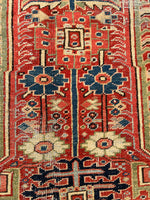 8'10 x 11'10 Antique Persian Dragon design Heriz rug #2218 / 9x12 Vintage Rug - Blue Parakeet Rugs