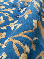 10’5 x 19’ Nature and Animal Scene Antique Indian rug #2534 / 11x19 vintage rug - Blue Parakeet Rugs