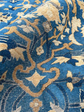 10’5 x 19’ Nature and Animal Scene Antique Indian rug #2534 / 11x19 vintage rug - Blue Parakeet Rugs