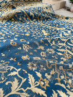 10’5 x 19’ Nature and Animal Scene Antique Indian rug #2534 / 11x19 vintage rug - Blue Parakeet Rugs
