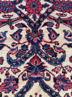 7'6 x 11' Antique Ivory Persian Mahal rug #2219 / 7x11 Vintage Rug - Blue Parakeet Rugs