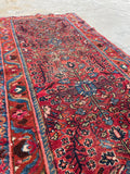 2'7 x 4'10 Antique Persian rug #1878 / 3x5 Vintage rug - Blue Parakeet Rugs