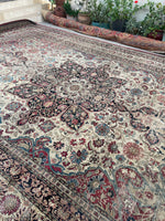 11'7 x 17'9 Antique 19th Century Palatial rug #2046 / 12x18 Vintage Rug - Blue Parakeet Rugs