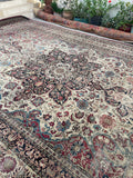 11'7 x 17'9 Antique 19th Century Palatial rug #2046 / 12x18 Vintage Rug - Blue Parakeet Rugs