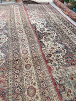 11'7 x 17'9 Antique 19th Century Palatial rug #2046 / 12x18 Vintage Rug - Blue Parakeet Rugs