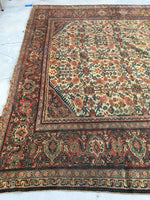 9x12 Ivory antique Persian Mahal (#821) - Blue Parakeet Rugs