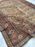 9x12 Ivory antique Persian Mahal (#821) - Blue Parakeet Rugs