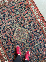 4’6 x 6’7 Antique Persian Bibikabad Rug #2737 - Blue Parakeet Rugs