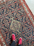 4’6 x 6’7 Antique Persian Bibikabad Rug #2737 - Blue Parakeet Rugs