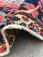 8'1 x 11'4 french blue ground Antique Persian Heriz Rug (#836) - Blue Parakeet Rugs