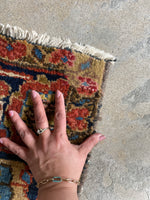 7’2 x 10’7 Antique Persian Heriz Rug #2738 / Large Vintage Rug - Blue Parakeet Rugs