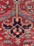 7'7 x 11'9 Antique tribal with floral design wool rug #1884 / 8x12 Vintage Rug - Blue Parakeet Rugs