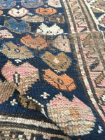3'7 x 8'2 antique Caucasian Runner (#1016ML) - Blue Parakeet Rugs