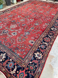 9'11 x 16'1 Antique Persian Mahal rug #2372ML / 10x16 Vintage Rug - Blue Parakeet Rugs