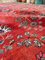 9'11 x 16'1 Antique Persian Mahal rug #2372ML / 10x16 Vintage Rug - Blue Parakeet Rugs