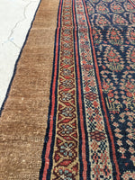 2'6 x 23'9 Camel Hair Antique Serab Rug / Long skinny Runner (#684) - Blue Parakeet Rugs