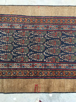 2'6 x 23'9 Camel Hair Antique Serab Rug / Long skinny Runner (#684) - Blue Parakeet Rugs