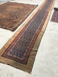 2'6 x 23'9 Camel Hair Antique Serab Rug / Long skinny Runner (#684) - Blue Parakeet Rugs