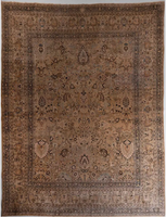 13'6 x 17'2 Palatial antique and muted floral rug #2092 / 14x17 Vintage Rug - Blue Parakeet Rugs