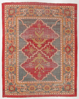 11x14 Antique Agra rug #2243 / 11x14 Vintage Rug - Blue Parakeet Rugs