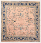 9x9 Antique Turkish pink Sivas rug #2198 / 9x9 Vintage Rug - Blue Parakeet Rugs