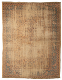 8'9 x 11'8 Distressed Turkish Oushak rug #2245 / 9x12 Vintage Rug - Blue Parakeet Rugs