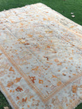 11' x 13'10" World Class Antique Turkish Oushak - Blue Parakeet Rugs